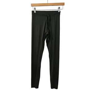 Alo Yoga Black Full Length Leggings‎ with Working Drawstring Measures XS